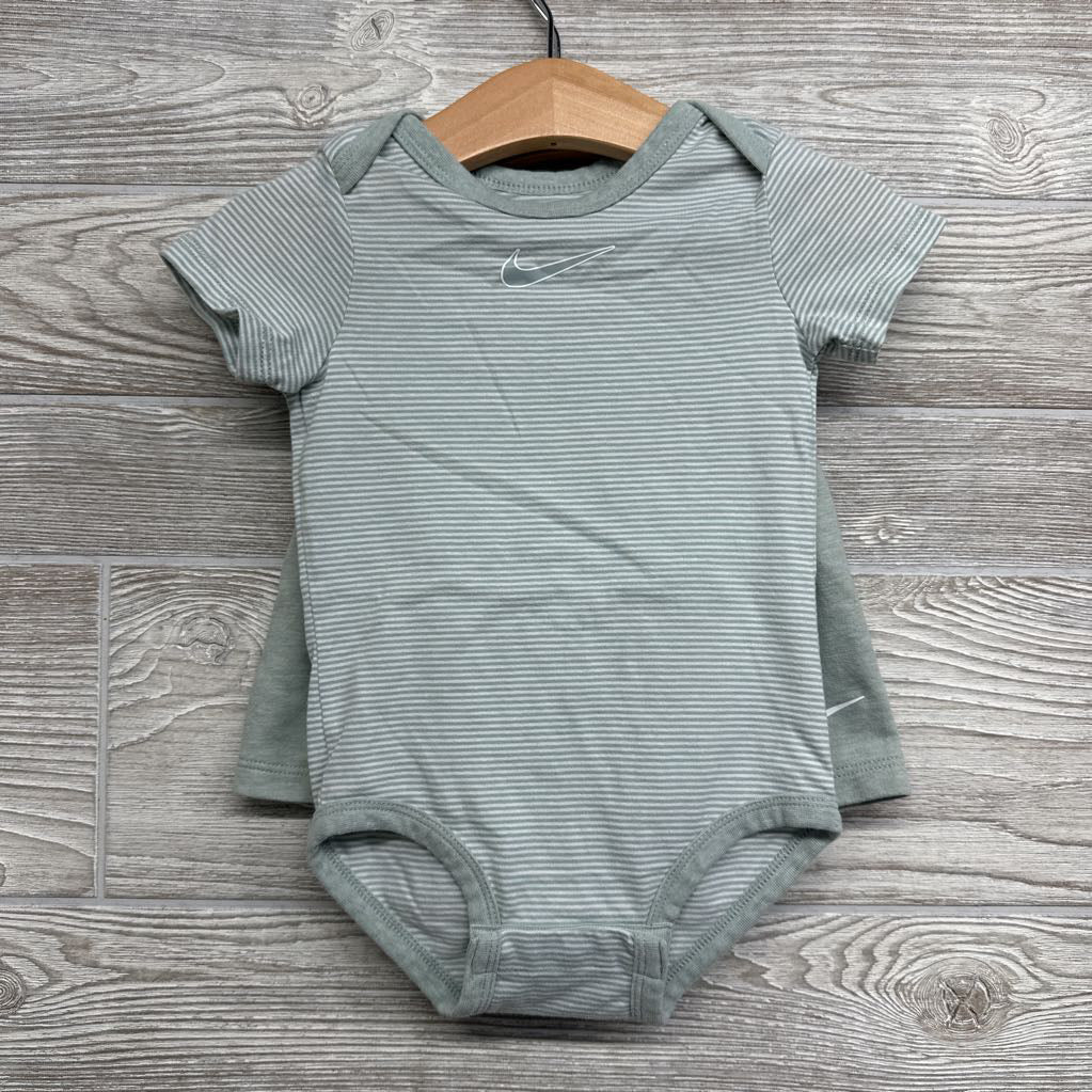 2 Pk Bodysuits Swoosh Stripes & French Terry Shorts 12M