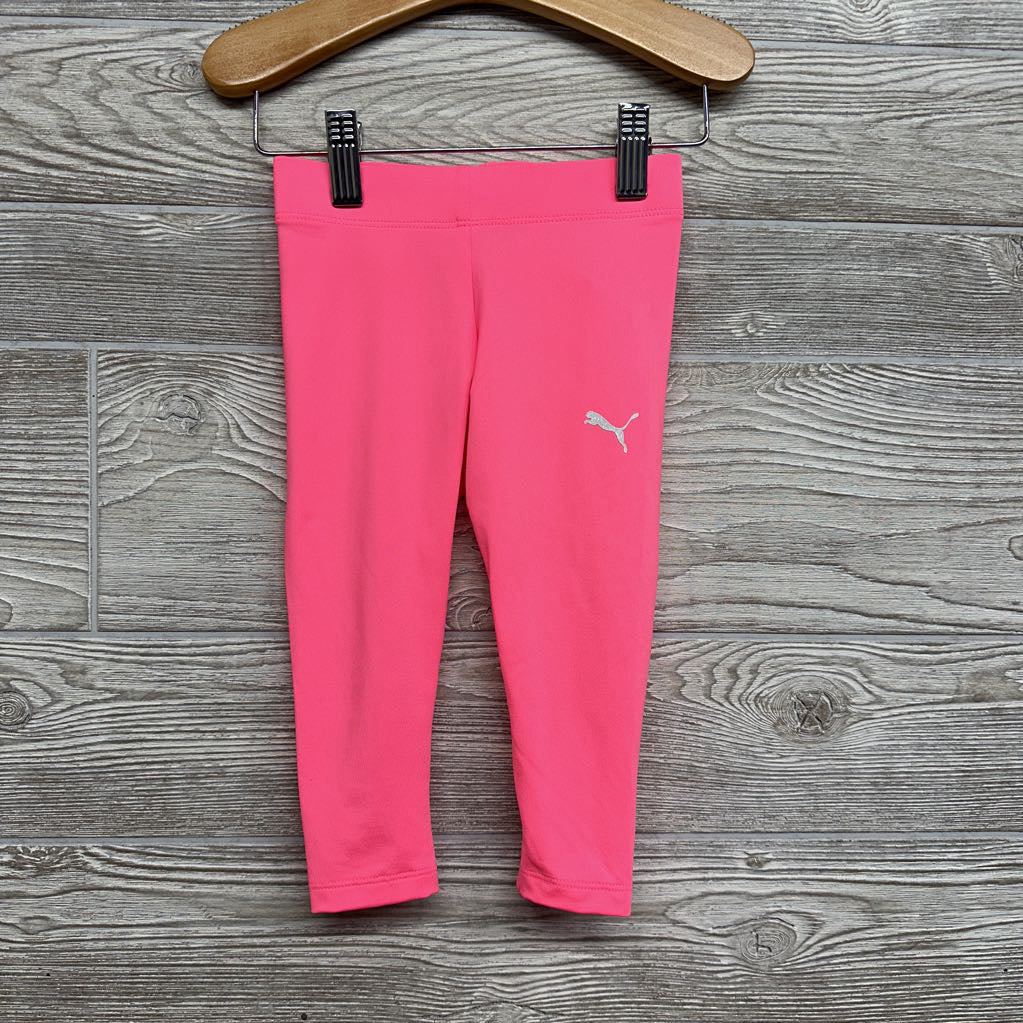 Front Knot Shirt Glitter Logo & Active Leggings 2T