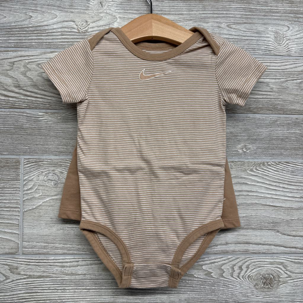 2 Pk Bodysuits Swoosh Stripes & French Terry Shorts 12M