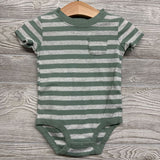 3 Pk Bodysuits Stripes Chest Pocket 12M