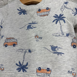 French Terry Shirt & Shorts Palm Trees Vans 6M