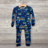 2 Pc LS PJs Trains Santa's Workshop 4T