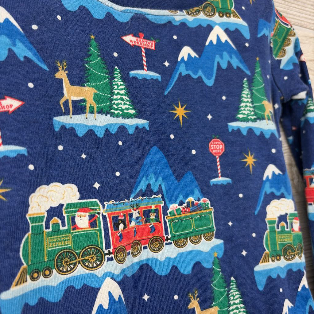 2 Pc LS PJs Trains Santa's Workshop 4T