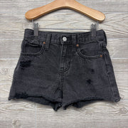 High Rise Denim Shorts Frayed 8