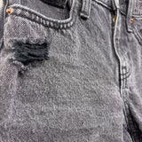 High Rise Denim Shorts Frayed 8