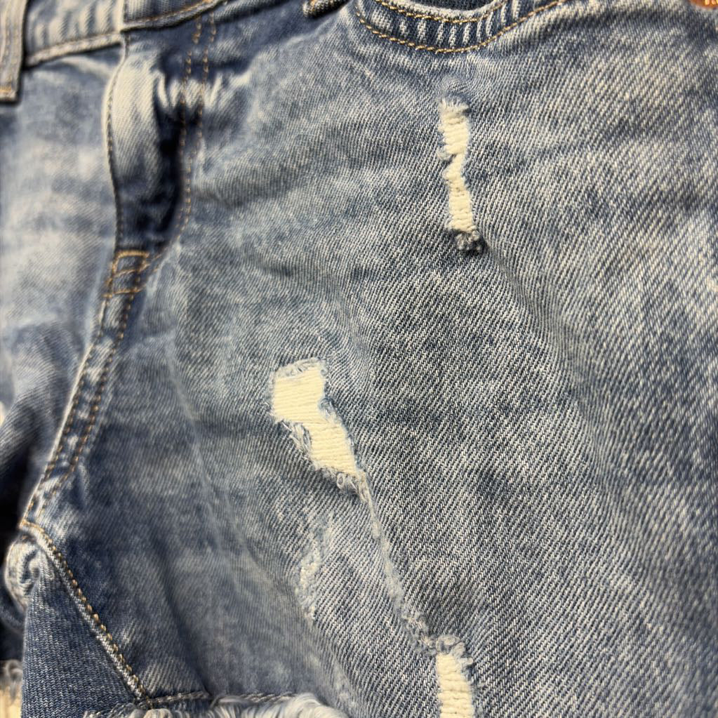 Denim Shorts Frayed 8
