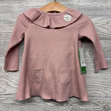 NEW LS Ribbed Ruffle Collar Dress & Bloomers 6-9M