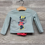 2 Pc LS Swimsuit Minnie Mouse Peace 12-18m