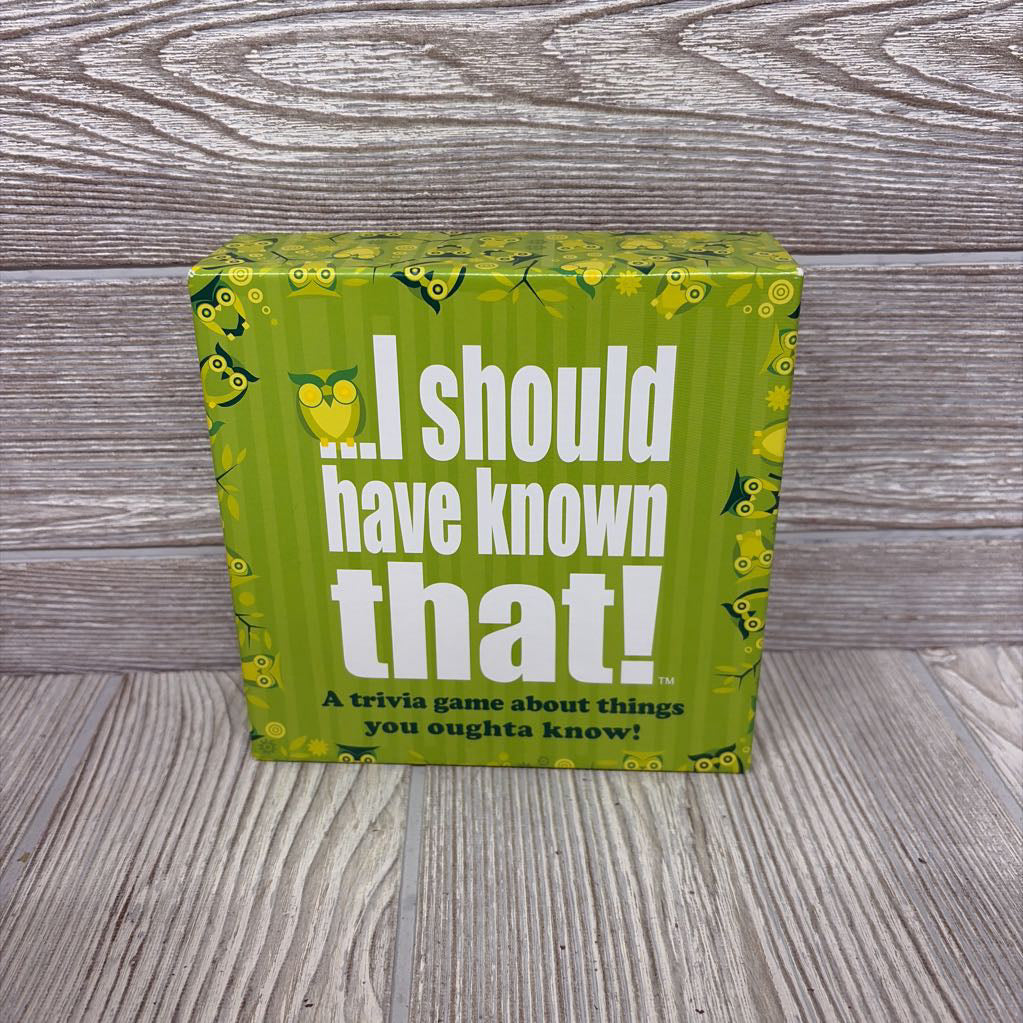I Should Have Known That Card Game