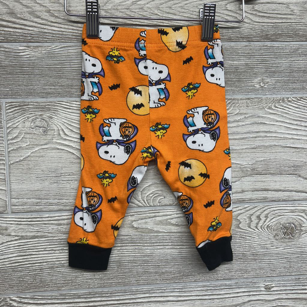 2 Pc LS PJs Snoopy Bats 12M
