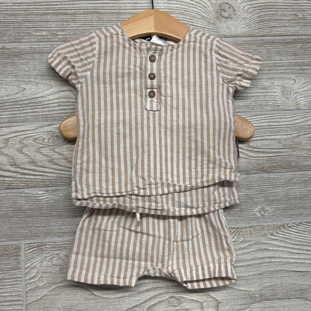 Henley Shirt & Shorts Stripes 3M