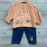 LS Textured Shirt Pooh Piglet & Knit Jeans 18M