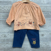 LS Textured Shirt Pooh Piglet & Knit Jeans 18M
