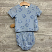 Ribbed Shirt & Shorts Smiley Faces 12M