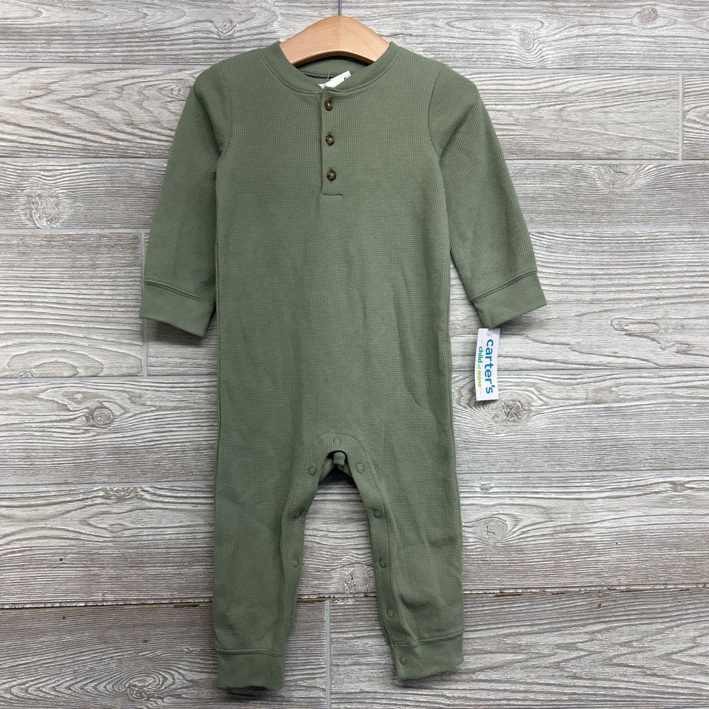 NEW LS Waffle Knit Henley Outfit 18M