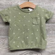 French Terry Shirt Leaves Chest Pocket 0-3M