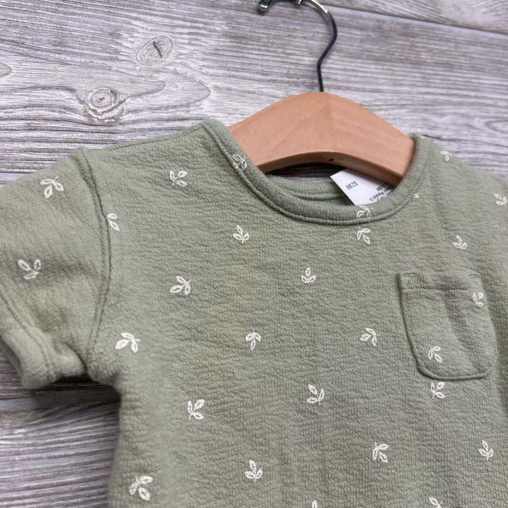 French Terry Shirt Leaves Chest Pocket 0-3M