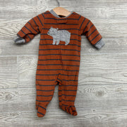 Blanket Sleeper Stripes Bear 0-3M