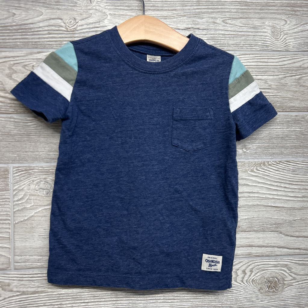 Shirt Chest Pocket Stripe Sleeves 3T