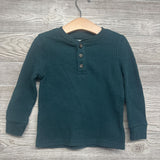 LS Waffle Knit Henley Shirt 3T