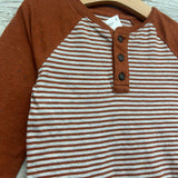 LS Henley Shirt Stripes Chest Pocket 3T
