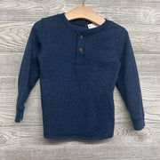 LS Waffle Knit Henley Shirt 3T