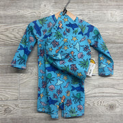 NEW LS Swim Outfit W/ Sun Hat Sea Life 9M
