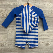 LS Swim Outfit & Sun Hat Stripes 9M