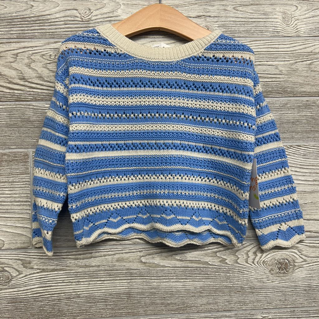 NEW Sweater Stripes Scallop Trim 2T