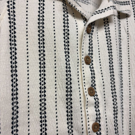 Button Up Shorty Romper Printed 9M