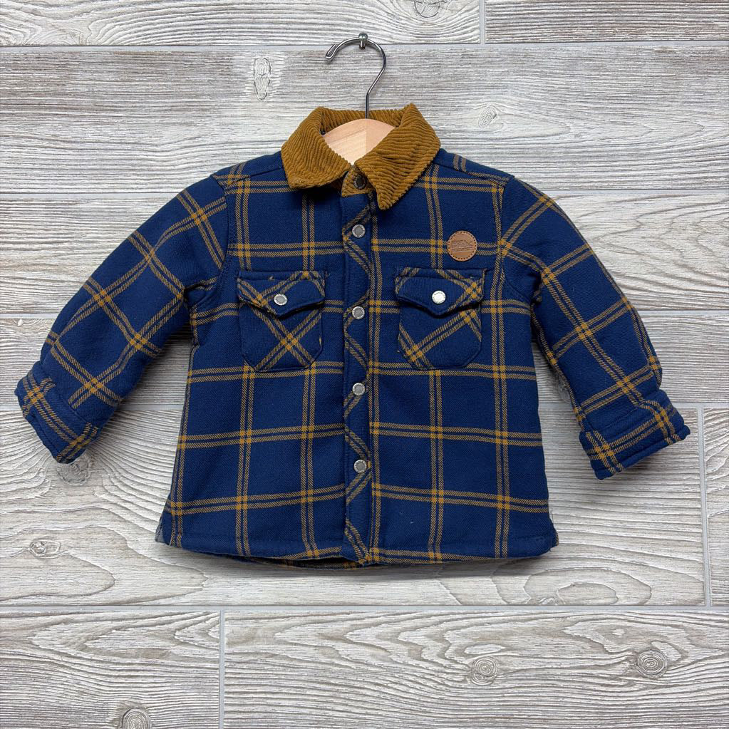 Fleece Lined Snap Up Shirt 12M