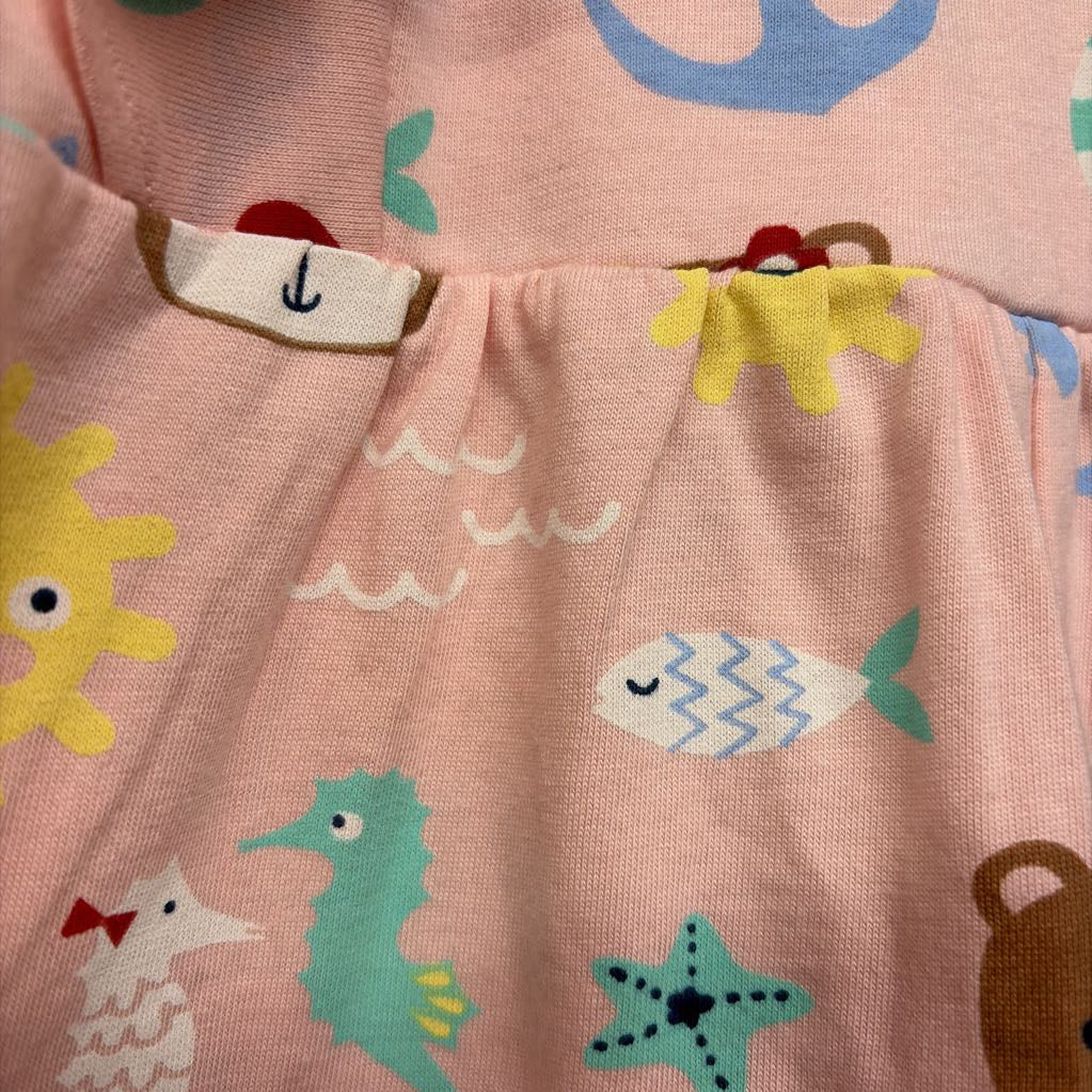 Flutter Sleeve Dress Sea Animals 2-3