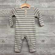 Waffle Knit Henley Outfit Stripes 6-12M