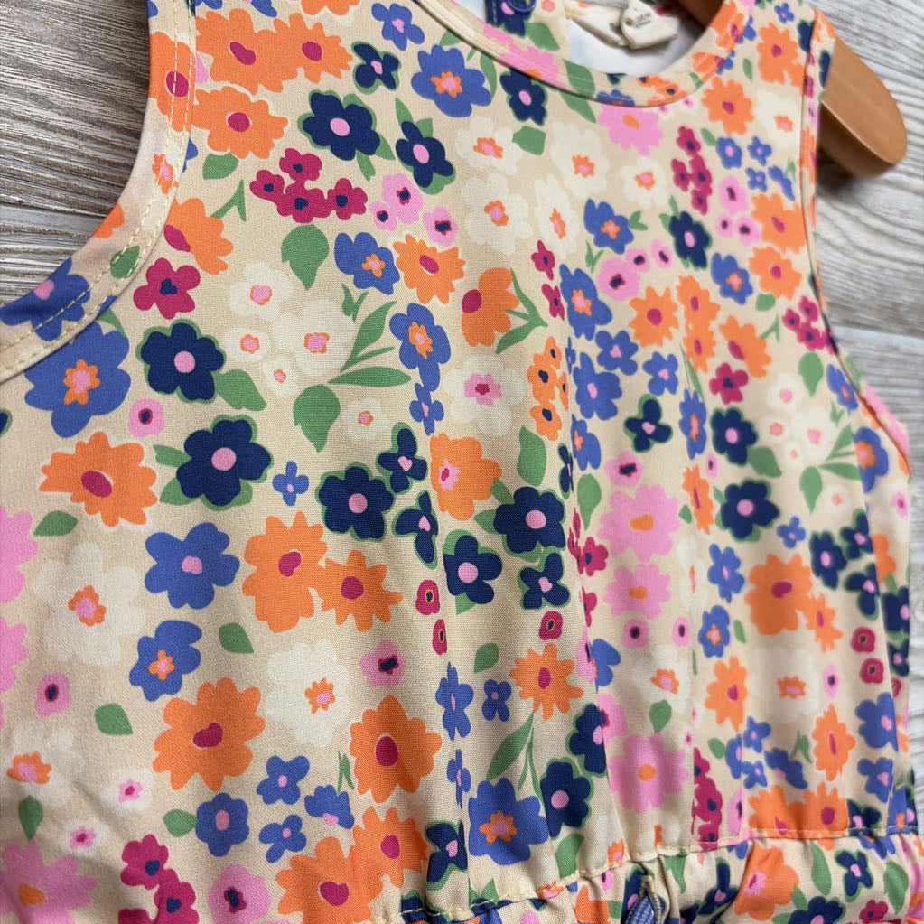 Active Romper Flowers 3t