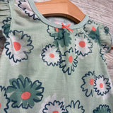 Flutter Sleeve Gown Flowers 12M