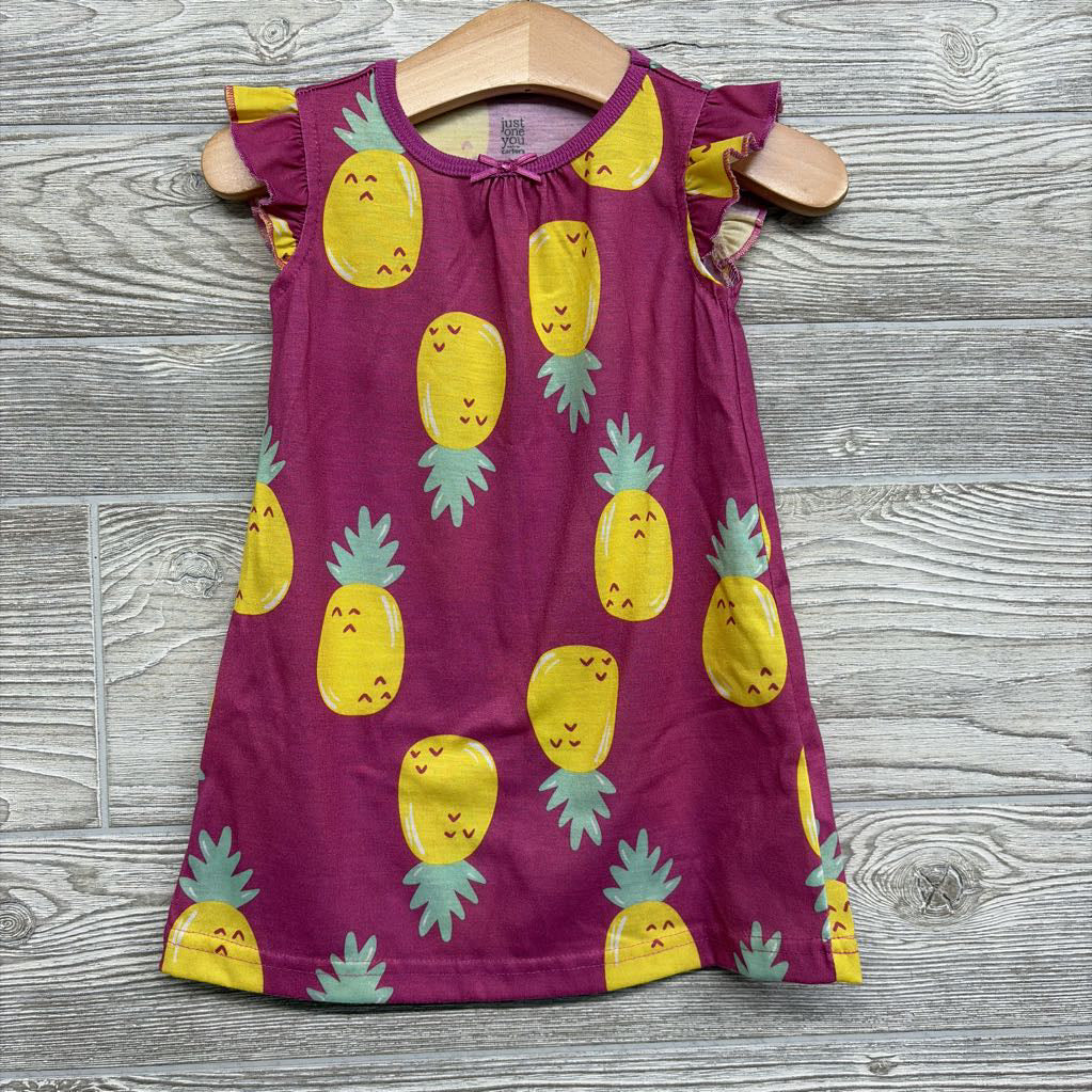 Flutter Sleeve Gown Pineapples 12M