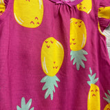 Flutter Sleeve Gown Pineapples 12M