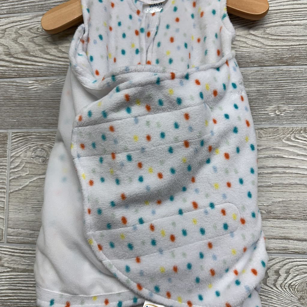 Fleece Sleepsack Swaddle Dots 0-3M
