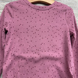 Ribbed LS Lettuce Trim Shirt Stars 5t