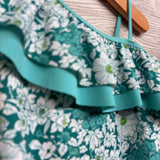 1 Pc Swimsuit Ruffle Flowers