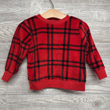 Plaid Plush Crewneck 18M