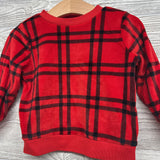 Plaid Plush Crewneck 18M