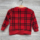 Plaid Plush Crewneck 18M