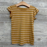 Viscose Ruffle Sleeve Shirt Stripes 4-5