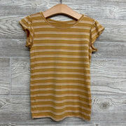 Viscose Ruffle Sleeve Shirt Stripes 4-5