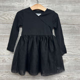 Ribbed LS Dress Tulle Skirt 2t