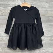 Ribbed LS Dress Tulle Skirt 2t