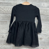 Ribbed LS Dress Tulle Skirt 2t