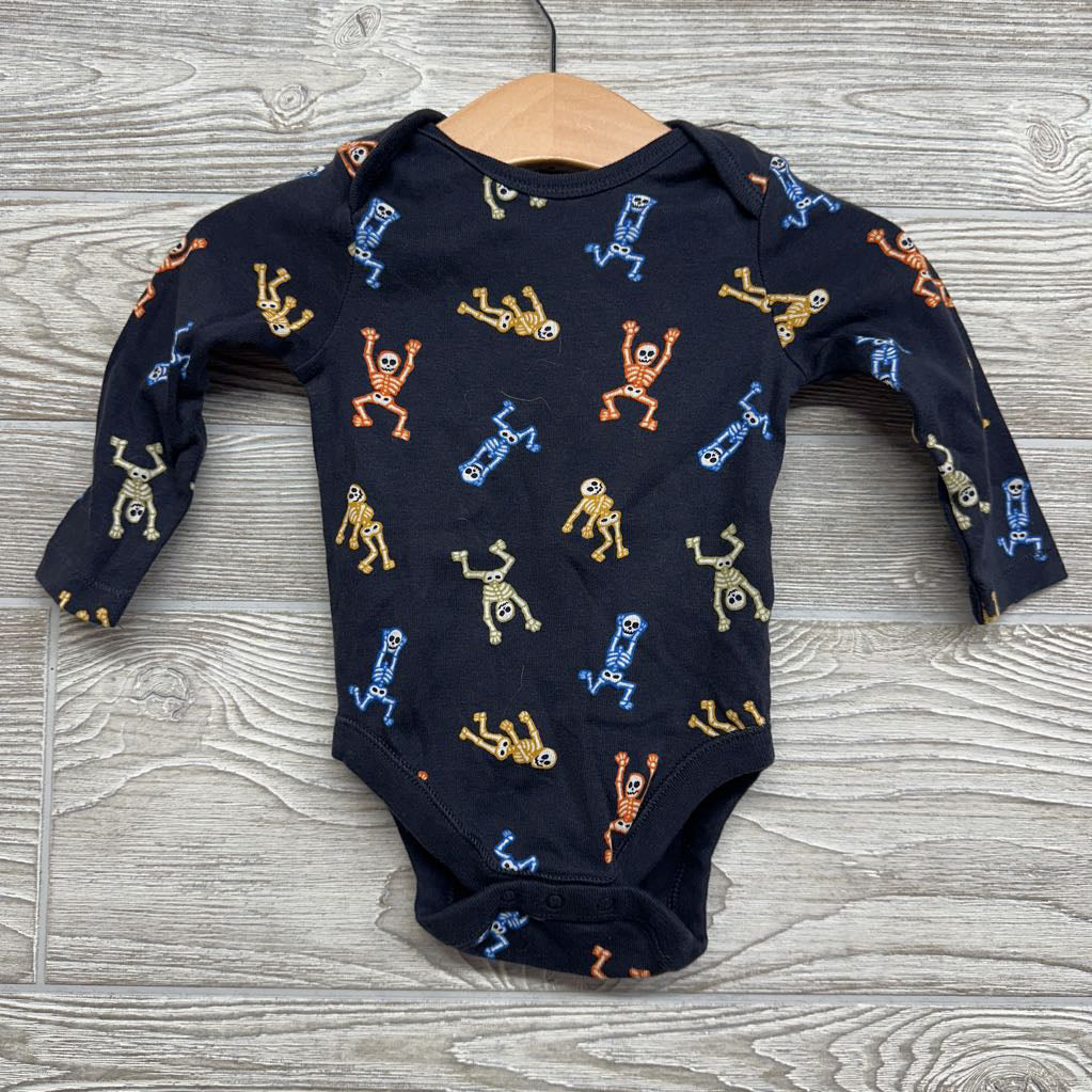 LS Bodysuit Skeletons 3-6M
