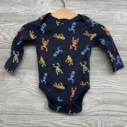 LS Bodysuit Skeletons 3-6M